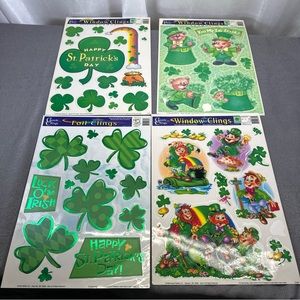 Color Clings St. Patrick's Day Reusable Window Decor Vintage